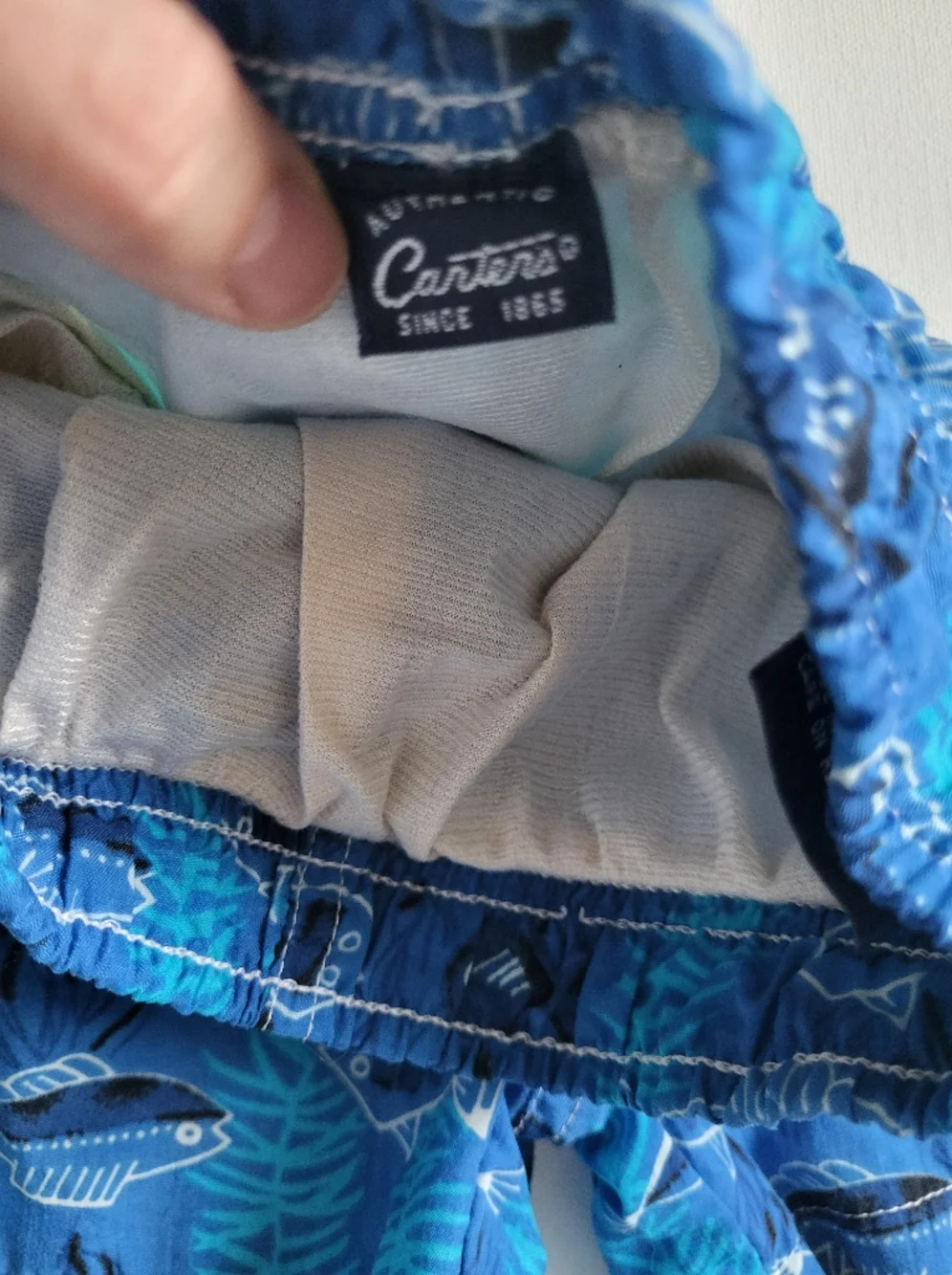 Carter's Blue Tropical Fish Swim Shorts